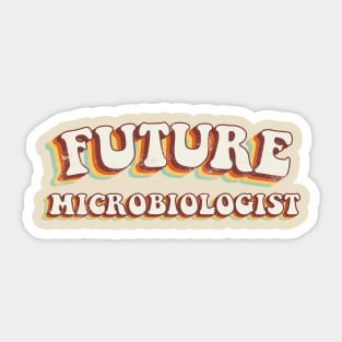 Future Microbiologist - Groovy Retro 70s Style Sticker